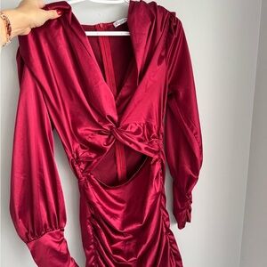 Elegant Burgundy Dress